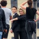 Catherine Deneuve – Filming an YSL advert on Alexandre III bridge in Paris