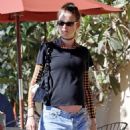 Behati Prinsloo – Showing off her baby bump while out in Santa Barbara
