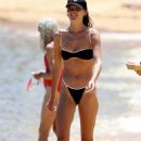 Montana Cox – In a black bikini at the beach in Sydney - 454 x 681