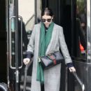 Michelle Trachtenberg in Long Coat – Christmas Shopping in Beverly Hills