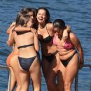 Addison Rae – In a bikini with Boyfriend at Lake Como in Italy
