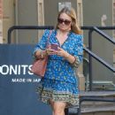 Christine Taylor – Wearing a blue summer dress in New York - 454 x 681