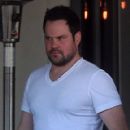 Former Canadian professional hockey player Mike Comrie is seen out having lunch with some friends in West Hollywood California on March 26, 2017