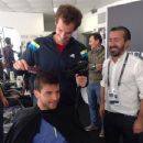Grigor Dimitrov and Andy Murray in Rome in 2014