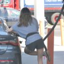 Alison Brie – Pumping gas in Los Feliz - 454 x 664