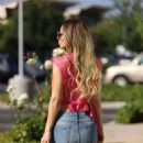 Ana Braga in Pink Bodysuit – Out in Calabasas