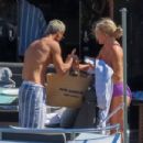 Caroline Stanbury – Seen In a purple bikini with her husband Sergio Carrallo at Mykonos - 454 x 303