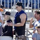 Alli Simpson – With boyfriend Mitch watch Cody Simpson’s race at Gold Coast - 454 x 324