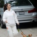 Minka Kelly – On a dog walk in Los Angeles