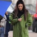 Michelle Keegan – Arriving for Brassic filming in Blackpool - 454 x 829