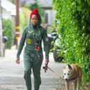 Regina King – Walks her dog in Los Angeles