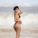 Nina Svet – Posing in a bikini at beach for 138 Water in Malibu - 454 x 681