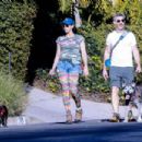 Sarah Silverman – On a morning walk with Rory Albanese in Los Angeles - 454 x 303