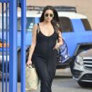 Shay Mitchell in Black Long Dress – Out in Los Angeles