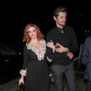 Christina Hendricks – Heads to a house party in Los Angeles