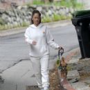 Minka Kelly – On a dog walk in Los Angeles