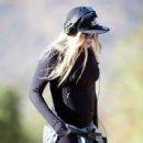 Fergie goes for a hike in Pacific Palisades
