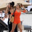 Chantel Jeffries – In orange bikini at the beach in Miami