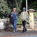 Phoebe Dynevor – With Sally Dynevor on a stroll in Hale – Trafford