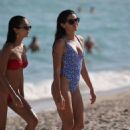 Racquel Natasha in Red Bikini on the beach in Miami - 454 x 672