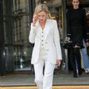 Laura Carmichael – In a white tuxedo ahead of her appearance on BBC The One Show in London - 454 x 661