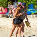 Montana Brown – In a white bikini in Barbados - 454 x 505