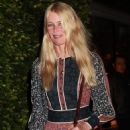 Claudia Schiffer wore a boho-inspired, midi-length blue and red dress at Giorgio Baldi in Santa Monica - 454 x 681