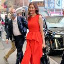 Geena Davis – In a red dress at Good Morning America in New York - 454 x 681