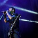Frontman Sully Erna of Godsmack performs during the Las Rageous music festival at the Downtown Las Vegas Events Center on April 21, 2017 in Las Vegas, Nevada - 454 x 298
