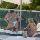 Kalani Hilliker – With Lexi Petzak in a bikinis by the pool in Miami - 454 x 461