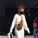 Rumer Willis &#8211; Out in a cream sweatsuit for errands at CVS in Studio City