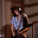 Brian May of Queen and Pink Floyd's David Gilmour recording for the so-called ′′ Rock Aid Armenia ′′ over the earthquake in Armenia at Metropolis Studios in Chiswick, London, July 8, 1989 - 454 x 657