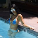 Suelyn Medeiros in Blue Bikini at luxury hotel in Los Angeles - 454 x 510