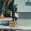 Lucy Punch &#8211; Takes her pooch for a walk in Beverly Hills