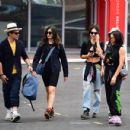 Lily James &#8211; Catches a Helicopter flight with Gemma Chan and Dominic Cooper in London