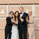 Ke Huy Quan, Michelle Yeoh, Brendan Fraser and Jamie Lee Curtis - The 95th Annual Academy Awards - Press Room (2023)