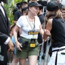 Samantha Mathis  – Seen at ‘Rock the City for a Fair Contract’ rally in New York - 454 x 670