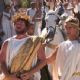 VAL KILMER as King Philip and COLIN FARREL as Alexander the Great in the action adventure drama Alexander, distributed by Warner Bros. Pictures.