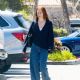 Riley Keough – In wide-leg jeans while running errands in Calabasas