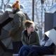Kristen Stewart and Julianne Moore on the set of 