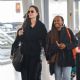 Angelina Jolie – With Zahara Jolie-Pitt arriving at JFK Airport in New York