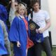 Emma Stone and Andrew Garfield on the set of 