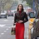 Whitney Port – Looking chic in a red dress and leather jacket