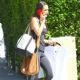 Actress and busy mom Jordana Brewster stops by a gym for a workout in West Hollywood, California on August 24, 2015