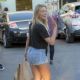 LeAnn Rimes in Jeans Shorts at King’s Fish House in Calabasas