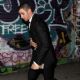 Nick Jonas arrives at the birthday party for Lady Gaga at a bar in West Hollywood, California on March 26, 2016