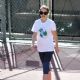 Natalie Portman: playing tennis at a park in Los Angeles