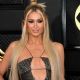 Paris Hilton dazzles in a rhinestone gown at 65th Grammy Awards in Los Angeles