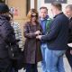 Shania Twain – Wearing a brown leather coat and flares at the BBC studios in London