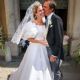 Princess Maria Anunciata of Liechtenstein, 36, walks down the aisle for the second time with entrepreneur Emanuele Musini in Vienna following civil ceremony in June